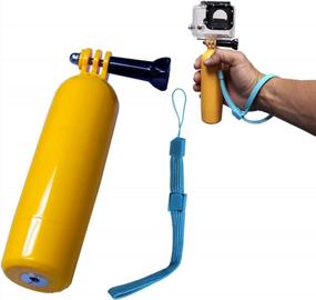 img 2 attached to Take Your GoPro Camera To The Next Level With MaximalPower CA GP Floaty Bar Flat Floaty Bobber Handle Grip In Yellow!