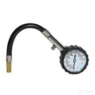 accurate heavy duty tire pressure gauge - readable dial, low to high range for cars, bicycles, and trucks - 100 psi logo
