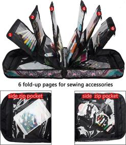 img 2 attached to Stay Organized And Stylish With PACMAXI'S Paisley Sewing Accessories Storage Bag
