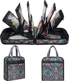 img 4 attached to Stay Organized And Stylish With PACMAXI'S Paisley Sewing Accessories Storage Bag