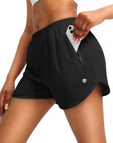 img 4 attached to Women'S Quick Dry Running Shorts With Zippered Pockets For Gym And Athletic Workouts, 3 Inch Length With Comfortable Liner By G Gradual