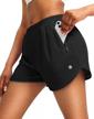 women's quick dry running shorts with zippered pockets for gym and athletic workouts, 3 inch length with comfortable liner by g gradual logo