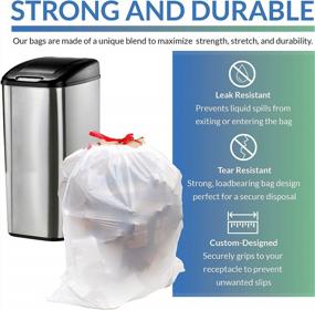 img 3 attached to 🗑️ Reli. Tall Kitchen Drawstring Trash Bags 13 Gallon 250 Count Bulk - White Garbage Bags for Efficient Kitchen Waste Disposal