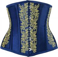 vintage gothic underbust corset top with steel boning for women's waist training by charmian logo