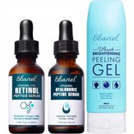 ebanel trio: 2.5% retinol serum, hyaluronic acid serum, and face scrub peeling gel for exfoliation - 4.12 oz logo