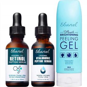 img 4 attached to Ebanel Trio: 2.5% Retinol Serum, Hyaluronic Acid Serum, And Face Scrub Peeling Gel For Exfoliation - 4.12 Oz