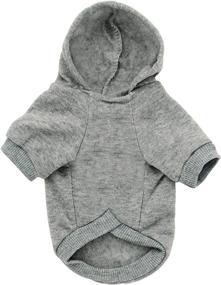 img 4 attached to 🐶 Warm and Cozy: YAODHAOD Dog Hoodie - Perfect Winter Sweater for Cold Weather, Kittens, and Small Dogs (S:Chest Girth:10", Gray)