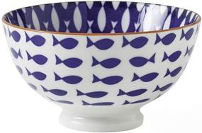 img 2 attached to Stylish 4.5-Inch Porcelain Fish Bowl By Torre & Tagus: Elevate Your Home Decor