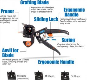 img 3 attached to Revolutionize Your Pruning Technique With Hymnorq Garden Fruit Tree Pruning Shears – Includes 3 High-Quality Blades For Grafting And Cutting