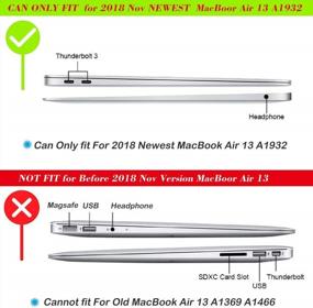 img 3 attached to Защитите и усилите ваш MacBook Air 13 дюймов A1932 с крышкой для подставки ладони и защитой трекпада в цвете "Космический серый".