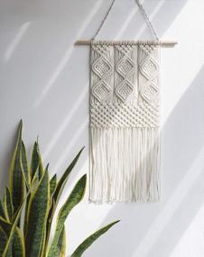 img 3 attached to Boho Chic Handmade Macrame Tapestry Wall Hanging For Stylish Home Décor - Perfect For Living Room, Bedroom, Nursery And More!