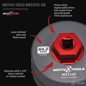 img 1 attached to MOTIVX TOOLS Toyota Oil Filter Wrench - High Precision 🔧 64mm Aluminum Removal Tool for Camry, Tundra, Tacoma, 4Runner, RAV4 & More!