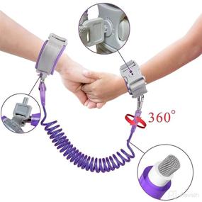 img 2 attached to 🦋 Purple Butterfly Harness Wrist Leash - Safely Control Your Active Toddler on Walks!