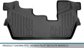 img 2 attached to 🚗 Optimized MAXLINER Floor Mats 3rd Row Liner in Black for 2016-2021 Honda Pilot (Excludes Elite Models)