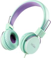 🎧 hotcok h37 kids foldable adjustable on-ear headphones, wired 3.5mm jack for girls, boys - ideal for school, home, airplane, car логотип