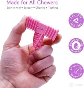 img 3 attached to 🚼 T Sensory Chew Stick Toys for Girls (2 Pack) - Effective Oral Motor Stimulation for ADHD, Autism, SPD - Durable Sensory Chew Tool for Aggressive Chewers (Ages 0-12)