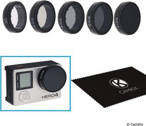 img 1 attached to Enhance Your GoPro Footage with CamKix Cinematic Filter Pack: Compatible with GoPro Hero 4 and 3+ - Includes ND Filters (ND2/ND4/ND8/ND16), UV Filter, and Cleaning Cloth