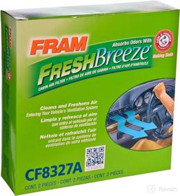 img 2 attached to Fram Fresh Breeze Cabin Air Filter Replacement with Arm and 🚗 Hammer Baking Soda, Easy Install, CF8327A for Chevrolet and Pontiac Vehicles, White