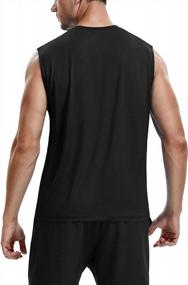 img 2 attached to Men'S Sleeveless Athletic Shirts By Roadbox: Quick-Dry Gym & Basketball Muscle Tanks