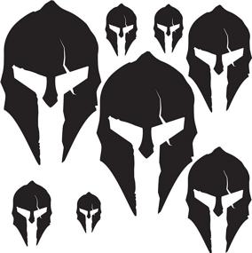 img 4 attached to Spartan Helmet Decal Sticker Pack - Solid Colors - Contour Cut - Quality Vinyl Pack (Small Exterior Accessories at Bumper Stickers, Decals & Magnets