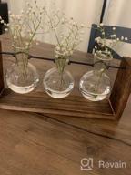 img 1 attached to Kingbuy Plant Propagation Station: Retro Wooden Stand, Glass Terrarium Planter Flower Pot & 3 Bulb Vase For Home Decor! review by Chris Lacasse