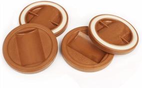 img 3 attached to Set Of 4 Large Caramel Color Slipstick CB840 3-1/4 Inch Bed Roller / Furniture Wheel Gripper Caster Cups
