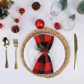 img 2 attached to Add Rustic Charm To Your Table With LogHog'S Handmade Christmas Napkin Rings Set - Perfect For Weddings, Birthdays, Thanksgiving And Valentine'S
