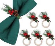 add rustic charm to your table with loghog's handmade christmas napkin rings set - perfect for weddings, birthdays, thanksgiving and valentine's logo