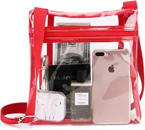 img 4 attached to Clear Purse F Color Stadium Approved Women's Handbags & Wallets - Crossbody Bags