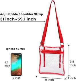 img 2 attached to Clear Purse F Color Stadium Approved Women's Handbags & Wallets - Crossbody Bags