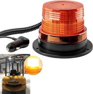 🚨 led strobe beacon light - magnetic base emergency flashing amber light for cars and trucks - 10v-110v - treedeng logo