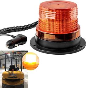 img 4 attached to 🚨 LED Strobe Beacon Light - Magnetic Base Emergency Flashing Amber Light for Cars and Trucks - 10V-110V - Treedeng