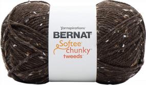img 4 attached to Bernat Softee Chunky Tweed BB Пряжа, Шоколад