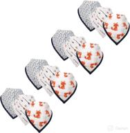 🍼 hudson baby unisex baby muslin cotton bandana bibs: stylish and absorbent drool protection! логотип