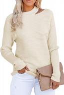 2023 fall winter women's halter neck off shoulder knit sweater - kirundo long sleeve pullover tops logo