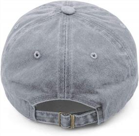 img 1 attached to Get Trendy With OASCUVER'S Adjustable Denim Dog Mom Hat For Women