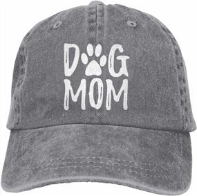 img 3 attached to Get Trendy With OASCUVER'S Adjustable Denim Dog Mom Hat For Women