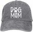 get trendy with oascuver's adjustable denim dog mom hat for women logo