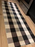 img 1 attached to Black & White Buffalo Checkered Cotton Rug - 2'X3' Plaid Front Porch Mat For Bathroom, Kitchen, And Home - Machine Washable Cotton Throw Rug With Woven Design By SHACOS review by Jesus Cordova