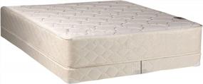 img 2 attached to Greaton Medium Plush Innerspring Mattress With Tight Top And 4" Low Profile Split Wood Box Spring/Foundation Set, 75" X 48", White And Light Brown - Enhanced SEO