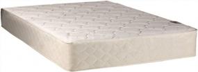 img 1 attached to Greaton Medium Plush Innerspring Mattress With Tight Top And 4" Low Profile Split Wood Box Spring/Foundation Set, 75" X 48", White And Light Brown - Enhanced SEO