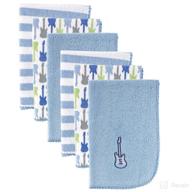 🎸 luvable friends 6-count blue guitar burp cloths - enhance your baby's comfort! logo