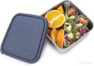 🍱 u-konserve ocean airtight stainless steel divided square bento box lunch container 50oz - removable 2-section divider - dishwasher safe - bpa free логотип