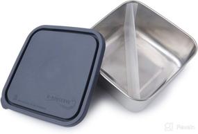 img 3 attached to 🍱 U-Konserve Ocean Airtight Stainless Steel Divided Square Bento Box Lunch Container 50oz - Removable 2-Section Divider - Dishwasher Safe - BPA Free