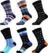 colorful dress socks for men - fun fashion calf socks - pack of 6/12 - wecibor logo