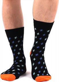 img 3 attached to Colorful Dress Socks For Men - Fun Fashion Calf Socks - Pack Of 6/12 - WeciBor