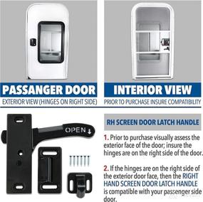 img 3 attached to 🚪 RV- Screen Door Latch Right Hand Handle Kit - Leisure Coachworks for Camper Motorhomes & Travel Trailers