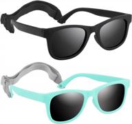 2-pack polarized toddler sunglasses with strap for uv protection - ideal for girls and boys aged 0-24 months/2-8 years логотип