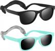2-pack polarized toddler sunglasses with strap for uv protection - ideal for girls and boys aged 0-24 months/2-8 years logo