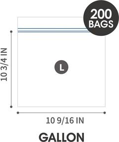 img 3 attached to Gallon Size 24/7 Bags with Double Zipper Seal, 200 Count (4 Packs of 50) Easy Open Tabs, BPA-Free